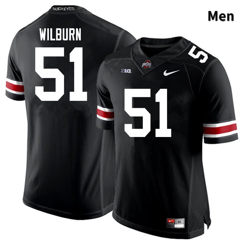 Ohio State Buckeyes Trayvon Wilburn Men's #51 Black Authentic Stitched College Football Jersey